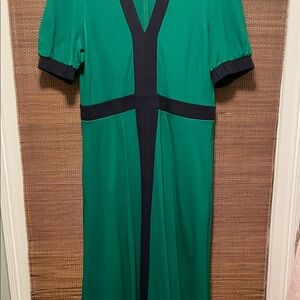 Boden Green and navy Maxi Dress